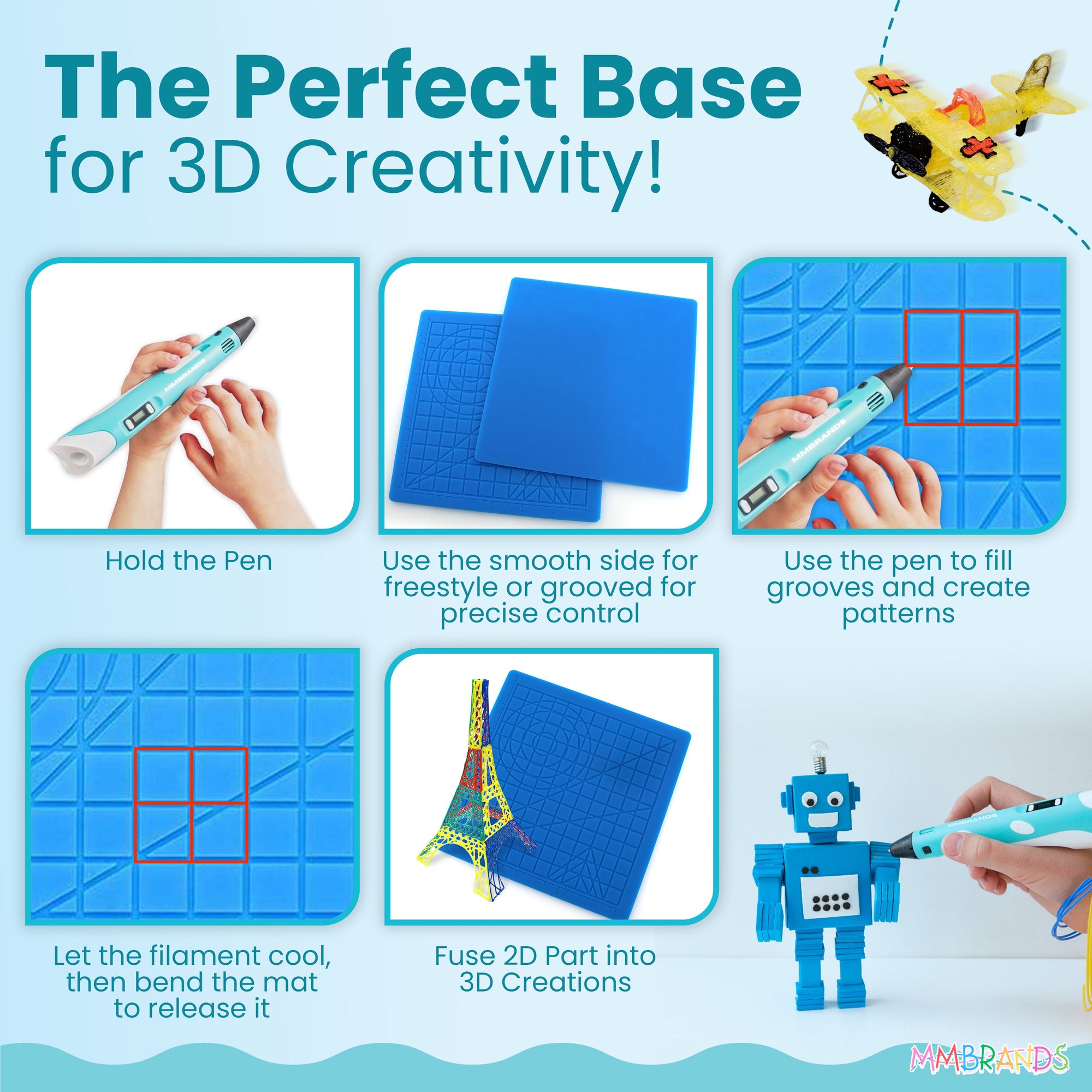 Tappetino da disegno con penna 3D